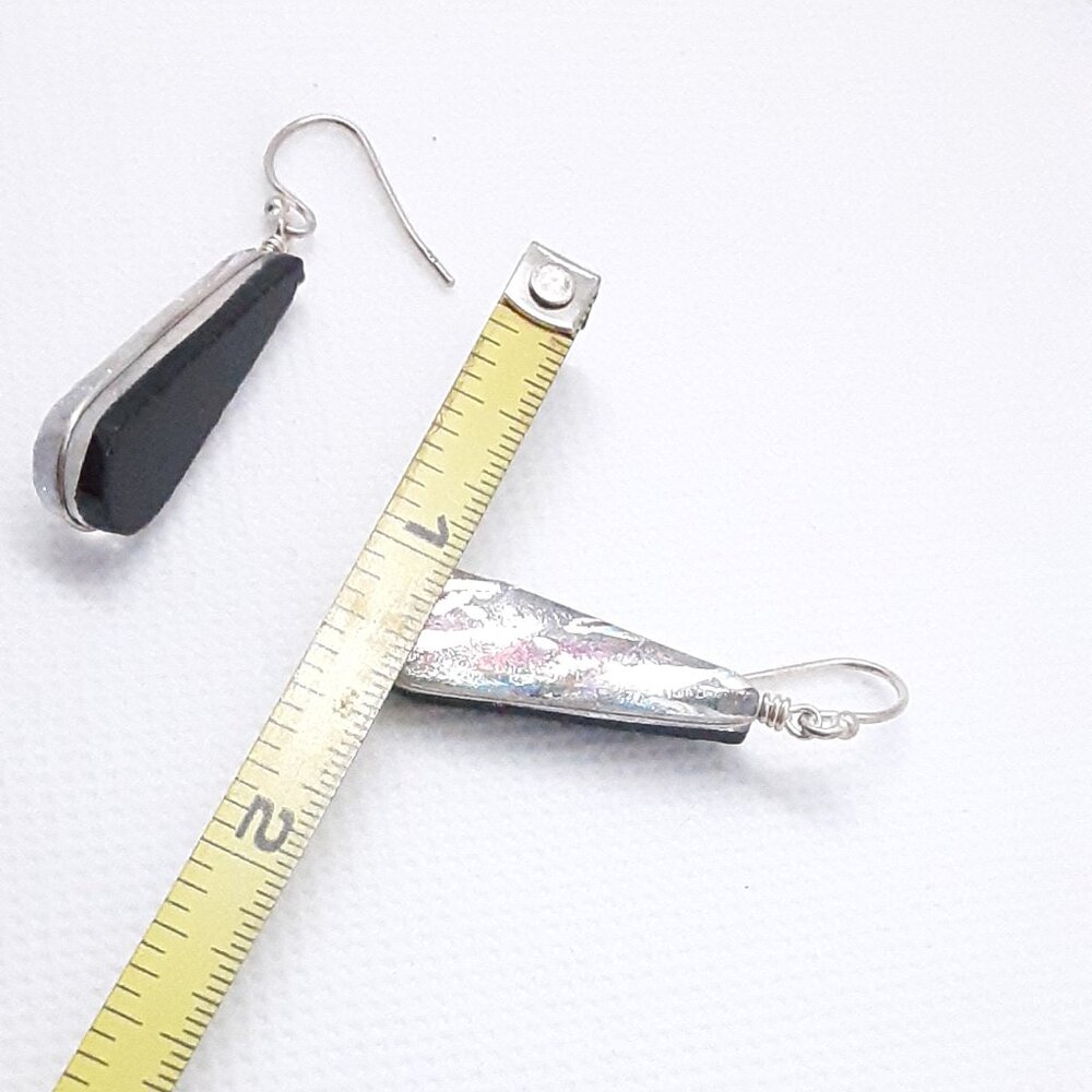 CLOSET SALE!!    New Multicolored Dichroic Glass Earrings - Picture 8 of 16